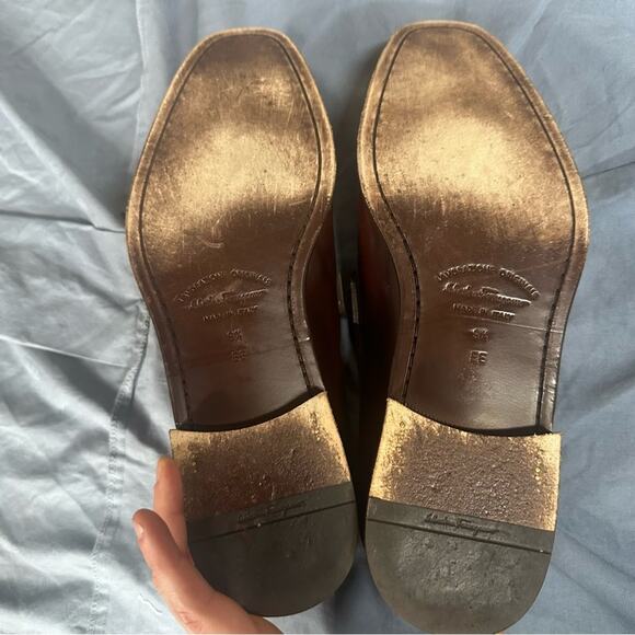 Salvatore Ferragamo Leather Loafers Men's Size 9.5 - Picture 10 of 12
